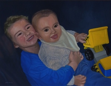 Nathan & Jacob - Oil on canvas 35cmx45cm